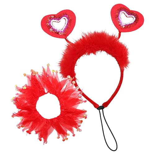 Seyrnicay Valentinstags-Outfit für Hunde | Entzückendes Hundehalsband-Kostüm-Set mit Haarband, Hundebekleidung, Urlaubskostüme für mittelgroße bis große Hunderassen Seyrnicay Valentinstags-Outfit für Hunde | Entzückendes Hundehalsband-Kostüm-Set mit Haarband, Hundebekleidung, Urlaubskostüme für mittelgroße bis große Hunderassen von Seyrnicay