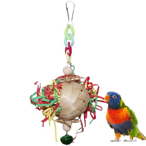 Seyrnicay Vogelhäcksler Spielzeug, buntes Vogelkäfig-Spielzeug, Papageienschnipsel-Spielzeug, Vogelkäfig-Zubehör, bissfest mit Metallhaken für Nymphensittiche, Liebesvögel, Sittiche Seyrnicay Vogelhäcksler Spielzeug, buntes Vogelkäfig-Spielzeug, Papageienschnipsel-Spielzeug, Vogelkäfig-Zubehör, bissfest mit Metallhaken für Nymphensittiche, Liebesvögel, Sittiche von Seyrnicay