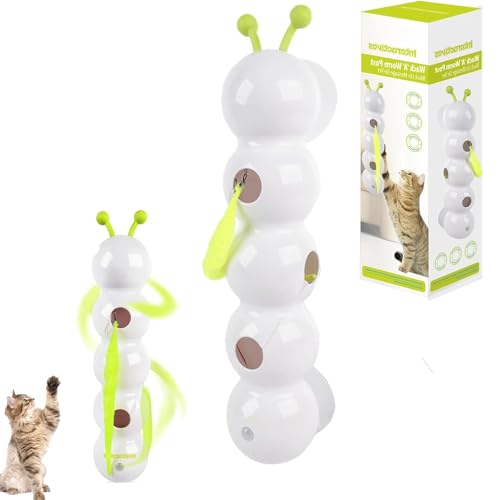 Wuselwurm Katzenspielzeug, Wuselwurm Katze, Wusel Wurm Katzenspielzeug with Suction Cup for Small Medium Kitten Cat (1 Stücke) von Sfbnjr