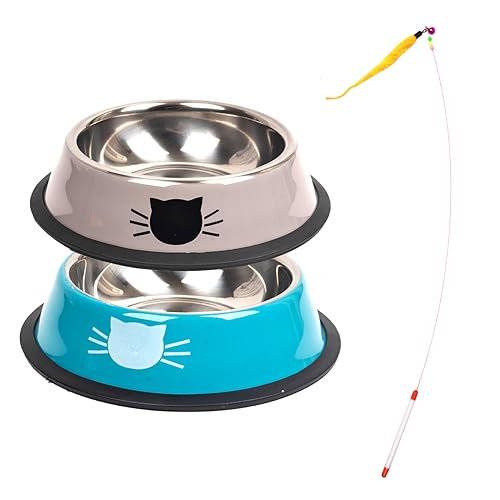 2 Stück katzennapf flach + 1 Katzenspielzeug,katzennapf Edelstahl,katzennapf 2er Set,futternapf Katze,Katzen napf,Katzennäpfe,Fressnapf Katze,katzenschüssel,futternapf Hund, 2 Stück katzennapf flach + 1 Katzenspielzeug,katzennapf Edelstahl,katzennapf 2er Set,futternapf Katze,Katzen napf,Katzennäpfe,Fressnapf Katze,katzenschüssel,futternapf Hund, von Sgehai