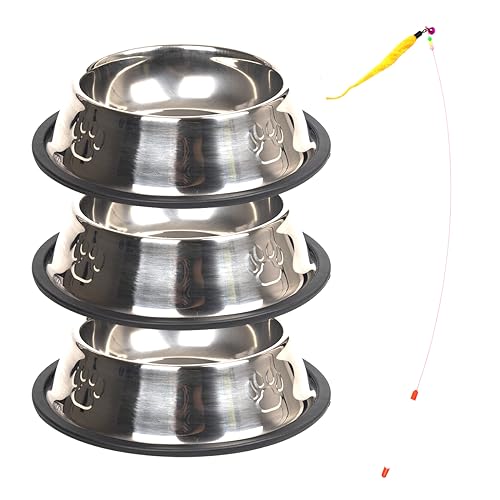 3 Stück katzennapf flach + 1 Katzenspielzeug,katzennapf Edelstahl,katzennapf 3er Set,futternapf Katze,Katzen napf,Katzennäpfe,Fressnapf Katze,katzenschüssel,futternapf Hund, 3 Stück katzennapf flach + 1 Katzenspielzeug,katzennapf Edelstahl,katzennapf 3er Set,futternapf Katze,Katzen napf,Katzennäpfe,Fressnapf Katze,katzenschüssel,futternapf Hund, von Sgehai