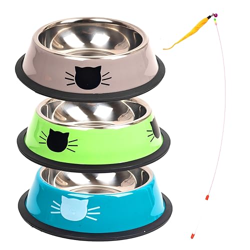3 Stück katzennapf flach + 1 Katzenspielzeug,katzennapf Edelstahl,katzennapf 3er Set,futternapf Katze,Katzen napf,Katzennäpfe,Fressnapf Katze,katzenschüssel,futternapf Hund, 3 Stück katzennapf flach + 1 Katzenspielzeug,katzennapf Edelstahl,katzennapf 3er Set,futternapf Katze,Katzen napf,Katzennäpfe,Fressnapf Katze,katzenschüssel,futternapf Hund, von Sgehai