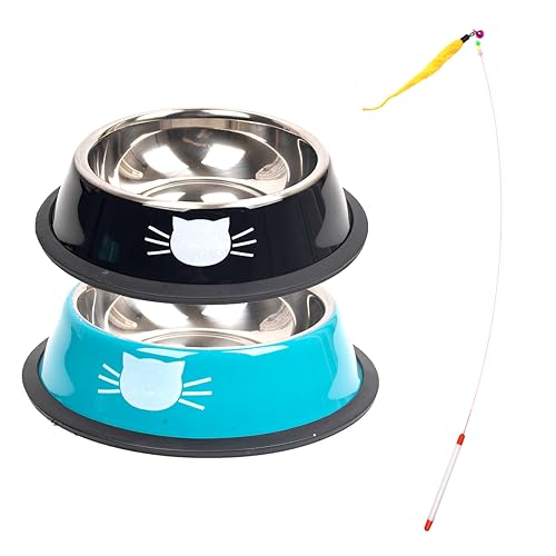 Sgehai 2 Stück katzennapf flach + 1 Katzenspielzeug,katzennapf Edelstahl,katzennapf 2er Set,futternapf Katze,Katzen napf,Katzennäpfe,Fressnapf Katze,katzenschüssel,futternapf Hund, Sgehai 2 Stück katzennapf flach + 1 Katzenspielzeug,katzennapf Edelstahl,katzennapf 2er Set,futternapf Katze,Katzen napf,Katzennäpfe,Fressnapf Katze,katzenschüssel,futternapf Hund, von Sgehai