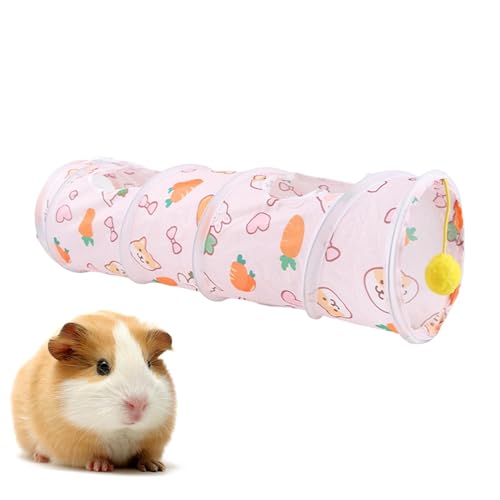 Sghtil Bunny Tunnel für Kaninchen Innenräume, Tiertunnel | Innenhäuser Peekaboo Pipe - Faltbare Spielzeughasen -Tunnel Interactive Rohr für Kaninchen Frettchen Hamster Chinchilla Hedgehog verstecken von Sghtil