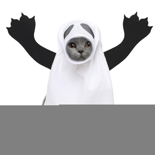 Sghtil Haustier-Geisterkostüm,Geisterhundekostüm - Halloween-Haustierkostüme,Einzigartiges Halloween-Geisterhundekostüm, kreative Geisterkostüme für Hunde und Katzen Sghtil Haustier-Geisterkostüm,Geisterhundekostüm - Halloween-Haustierkostüme,Einzigartiges Halloween-Geisterhundekostüm, kreative Geisterkostüme für Hunde und Katzen von Sghtil