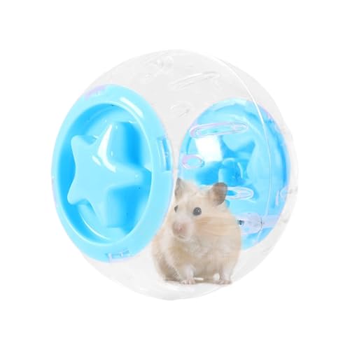 Sghtil Haustier Hamster Ball, Hamster -Übungsball - Hamster Running Ball Toy mit Track,Tierkäfigzubehör stille tägliche Fitness -Unterhaltungsaktivität für kleine und mittlere Haustiere von Sghtil