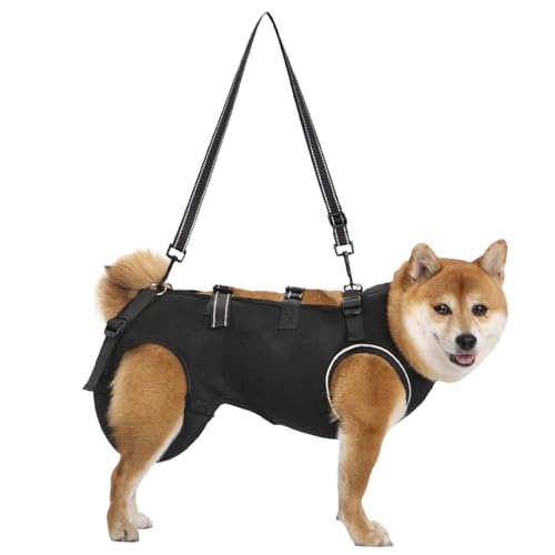 Sghtil Hebegeschirr für Hunde | Stützgurt für Pfoten und Welpenbecken, atmungsaktive Tragejacke für Tiere – Mobilitätshilfe für Senioren von Sghtil
