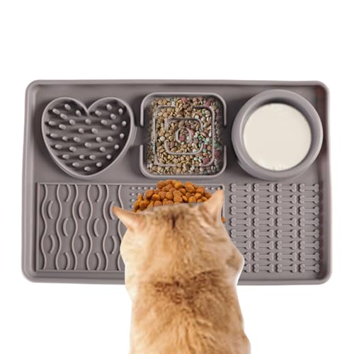 Sghtil Katzen Leckmatte | Silikon Beschäftigungsmatte Für Welpen | rutschfeste Futterschüssel Zur Entschleunigung, Interaktives Intelligenzspielzeug Für Geistige Förderung & Sinnesanregung Sghtil Katzen Leckmatte | Silikon Beschäftigungsmatte Für Welpen | rutschfeste Futterschüssel Zur Entschleunigung, Interaktives Intelligenzspielzeug Für Geistige Förderung & Sinnesanregung von Sghtil