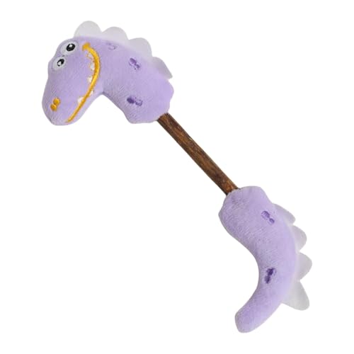Sghtil Katzenspielzeug, Catnip Spielzeug - Little Dinosaur Teaser Wand Plush, Beißstäbchen, interaktives Katzenpuzzle mit Glocken, Innenunterhaltung für Lieferungen von von Sghtil