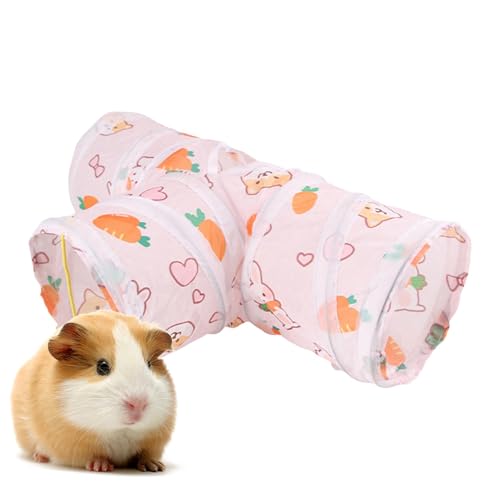 Sghtil Tunnel, Hasentunnel für Kaninchen Innenräume | Innenhäuser Peekaboo Pipe,Faltbare Spielzeughasen -Tunnel Interactive Rohr für Kaninchen Frettchen Hamster Chinchilla Hedgehog verstecken und von Sghtil