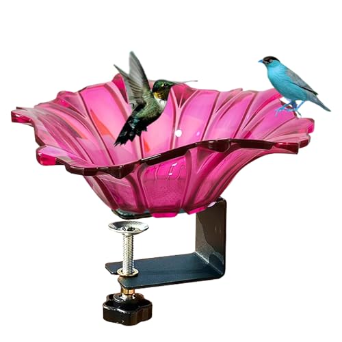 Sghtil Vogeltränke für Terrasse, Kolibris mit Zange – Futterschale für Vögel mit verstellbarer Zange für Garten und Vogelbeobachtung von Sghtil