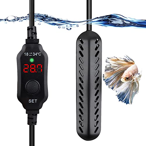 Sgizoku Aquariumheizung, 100 W, Aquariumheizung mit Übertemperaturschutz und automatischer Abschaltung beim Wasserverlassen, für 40–100 l Salzwasser- und Süßwasseraquarien (100 W) Sgizoku Aquariumheizung, 100 W, Aquariumheizung mit Übertemperaturschutz und automatischer Abschaltung beim Wasserverlassen, für 40–100 l Salzwasser- und Süßwasseraquarien (100 W) von Sgizoku