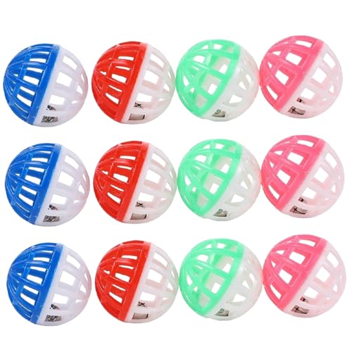 Sgqtqybk 12 -pcs -Katzenspielzeugkugel mit Glocke, 1, 5 Zoll farbenfrohe Mesh hohlen Plastikkatze Bell, Jingle Voice und attraktive Farben Interaktives Spielzeug für Kittencat Spielzeugball Sgqtqybk 12 -pcs -Katzenspielzeugkugel mit Glocke, 1, 5 Zoll farbenfrohe Mesh hohlen Plastikkatze Bell, Jingle Voice und attraktive Farben Interaktives Spielzeug für Kittencat Spielzeugball von Sgqtqybk