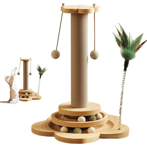 Sgqtqybk Katze Kratzer nach 18 Zoll hohen Sisal Cat Croboker mit hängenden Kugeln Interaktiver Kratzerpfosten für Innenkätzchen Kratzpfosten für Innenkatzen Sgqtqybk Katze Kratzer nach 18 Zoll hohen Sisal Cat Croboker mit hängenden Kugeln Interaktiver Kratzerpfosten für Innenkätzchen Kratzpfosten für Innenkatzen von Sgqtqybk