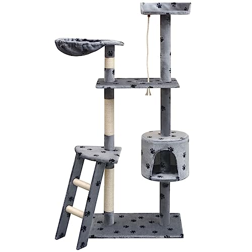 ShGaxin Katzen-Kratzbaum 150 cm Pfoten-Aufdruck Grau, Katzenkratzbaum, Katzenmöbel, Kratztonne Für Katzen, Aktivitätskratzbäume, Katzen Zubehör ShGaxin Katzen-Kratzbaum 150 cm Pfoten-Aufdruck Grau, Katzenkratzbaum, Katzenmöbel, Kratztonne Für Katzen, Aktivitätskratzbäume, Katzen Zubehör von ShGaxin