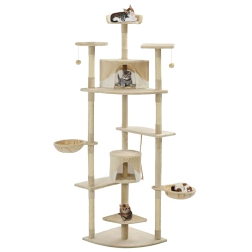 ShGaxin Katzen-Kratzbaum Sisal 203 cm Beige und Weiß, Katzenkratzbaum, Katzenmöbel, Kratztonne Für Katzen, Aktivitätskratzbäume, Katzen Zubehör ShGaxin Katzen-Kratzbaum Sisal 203 cm Beige und Weiß, Katzenkratzbaum, Katzenmöbel, Kratztonne Für Katzen, Aktivitätskratzbäume, Katzen Zubehör von ShGaxin