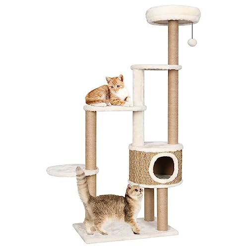 ShGaxin Katzen-Kratzbaum mit Luxuriösem Kissen 148 cm Seegras, Katzenkratzbaum, Katzenmöbel, Kratztonne Für Katzen, Aktivitätskratzbäume, Katzen Zubehör ShGaxin Katzen-Kratzbaum mit Luxuriösem Kissen 148 cm Seegras, Katzenkratzbaum, Katzenmöbel, Kratztonne Für Katzen, Aktivitätskratzbäume, Katzen Zubehör von ShGaxin