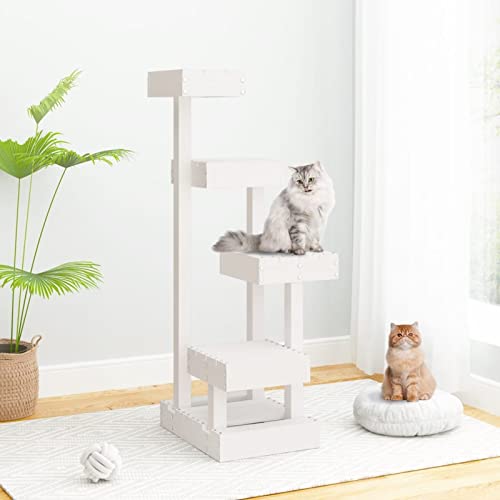 ShGaxin Kratzbaum Weiß 45,5x49x103 cm Massivholz Kiefer, Katzenkratzbaum, Katzenmöbel, Kratztonne Für Katzen, Aktivitätskratzbäume, Katzen Zubehör ShGaxin Kratzbaum Weiß 45,5x49x103 cm Massivholz Kiefer, Katzenkratzbaum, Katzenmöbel, Kratztonne Für Katzen, Aktivitätskratzbäume, Katzen Zubehör von ShGaxin