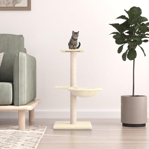 ShGaxin Kratzbaum mit Sisal-Kratzsäulen Creme 72 cm, Katzenkratzbaum, Katzenmöbel, Kratztonne Für Katzen, Aktivitätskratzbäume, Katzen Zubehör ShGaxin Kratzbaum mit Sisal-Kratzsäulen Creme 72 cm, Katzenkratzbaum, Katzenmöbel, Kratztonne Für Katzen, Aktivitätskratzbäume, Katzen Zubehör von ShGaxin