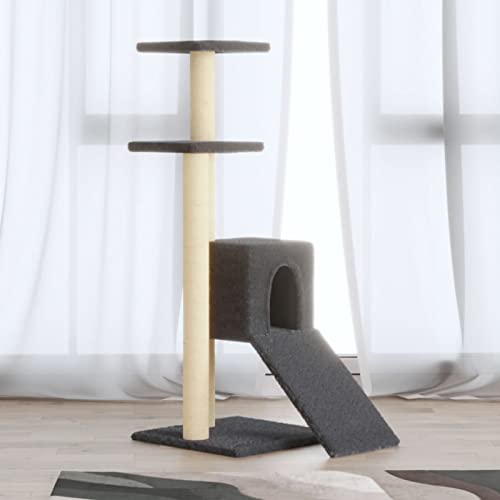ShGaxin Kratzbaum mit Sisal-Kratzsäulen Dunkelgrau 92 cm, Katzenkratzbaum, Katzenmöbel, Kratztonne Für Katzen, Aktivitätskratzbäume, Katzen Zubehör ShGaxin Kratzbaum mit Sisal-Kratzsäulen Dunkelgrau 92 cm, Katzenkratzbaum, Katzenmöbel, Kratztonne Für Katzen, Aktivitätskratzbäume, Katzen Zubehör von ShGaxin