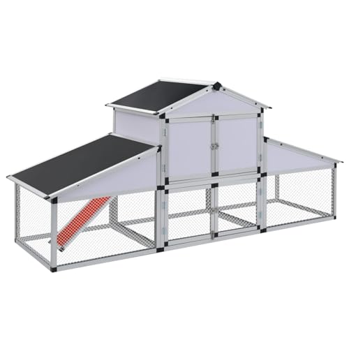 ShGaxin Hühnerstall mit Hühnerstall, Hühnerstall für den Außenbereich, für Hühner, Käfige für Kaninchen, Käfige für Vögel, Kaninchenhaus, Legenhölzer, Aluminium ShGaxin Hühnerstall mit Hühnerstall, Hühnerstall für den Außenbereich, für Hühner, Käfige für Kaninchen, Käfige für Vögel, Kaninchenhaus, Legenhölzer, Aluminium von ShGaxin