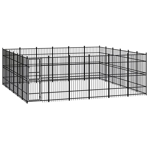 ShGaxin Hundehütte für den Außenbereich, aus Stahl, 33,18 m, Laufgitter für Hunde, Welpen, Laufstall, Hundegehege – 3097995 von ShGaxin