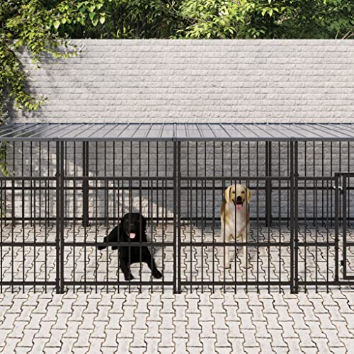 ShGaxin Hundehütte für den Außenbereich, mit Dach aus Stahl, 18,77 m², Laufgitter für Hunde, Laufstall, Laufstall für Hunde, Welpen, Laufstall, Hundegehege – 3124615 ShGaxin Hundehütte für den Außenbereich, mit Dach aus Stahl, 18,77 m², Laufgitter für Hunde, Laufstall, Laufstall für Hunde, Welpen, Laufstall, Hundegehege – 3124615 von ShGaxin
