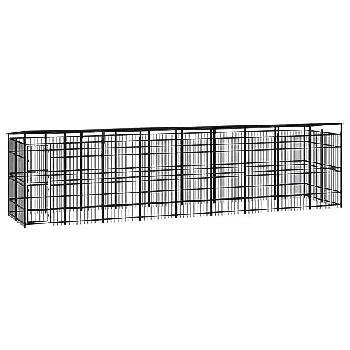 ShGaxin Hundehütte für den Außenbereich, mit Stahldach, 16,59 m, Laufstall, Laufstall für Hunde, Welpen, Laufstall, Hundegehege – 3097972 von ShGaxin