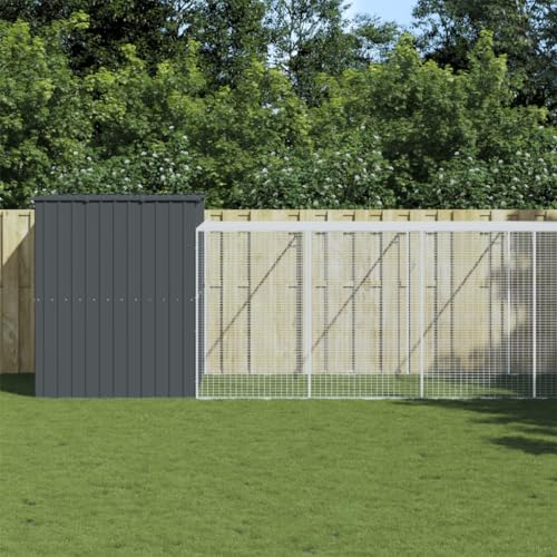 ShGaxin Hundehütte mit Hof, Anthrazit, 214 x 1069 x 181 cm, Käfig für Hunde, Katzenkäfig, Hundehütte ShGaxin Hundehütte mit Hof, Anthrazit, 214 x 1069 x 181 cm, Käfig für Hunde, Katzenkäfig, Hundehütte von ShGaxin