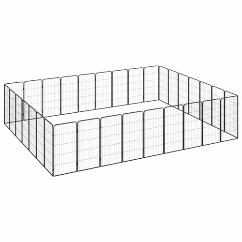 ShGaxin Hundekäfig, 32 Paneele, pulverbeschichteter Stahl, Laufgitter für Hunde, Laufstall, Laufstall für Hunde, Kaninchengehege, Schwarz, 50 x 100 cm ShGaxin Hundekäfig, 32 Paneele, pulverbeschichteter Stahl, Laufgitter für Hunde, Laufstall, Laufstall für Hunde, Kaninchengehege, Schwarz, 50 x 100 cm von ShGaxin