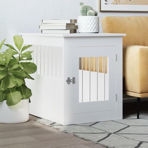 ShGaxin Hundekäfig aus Holz, weiß, 55 x 75 x 65 cm, Käfig für Haustiere, Katzenkäfige für kleine Welpen, Homes For Pets - 838316 von ShGaxin