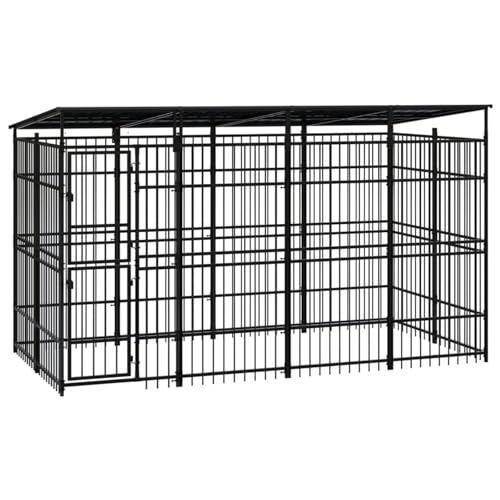 ShGaxin Hundekäfig für den Außenbereich mit Stahldach, 7,37 m², Hundekäfig, Outdoor-Käfig, Hundegehege, Käfig für Haustiere, 3097967 ShGaxin Hundekäfig für den Außenbereich mit Stahldach, 7,37 m², Hundekäfig, Outdoor-Käfig, Hundegehege, Käfig für Haustiere, 3097967 von ShGaxin