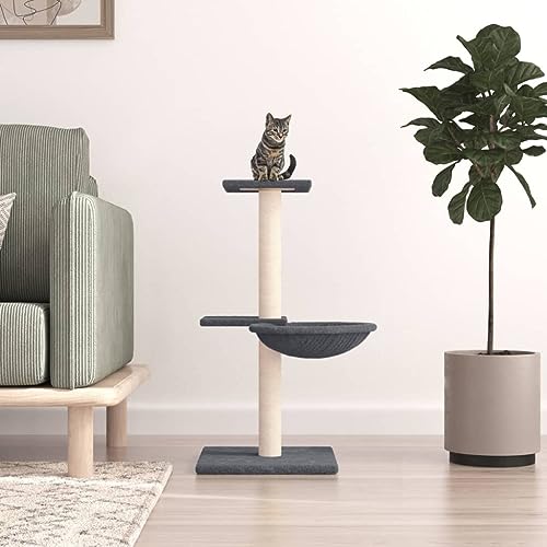 ShGaxin Kratzbaum mit Sisal-Kratzsäulen Dunkelgrau 72 cm, Katzenkratzbaum, Katzenmöbel, Kratztonne Für Katzen, Aktivitätskratzbäume, Katzen Zubehör ShGaxin Kratzbaum mit Sisal-Kratzsäulen Dunkelgrau 72 cm, Katzenkratzbaum, Katzenmöbel, Kratztonne Für Katzen, Aktivitätskratzbäume, Katzen Zubehör von ShGaxin