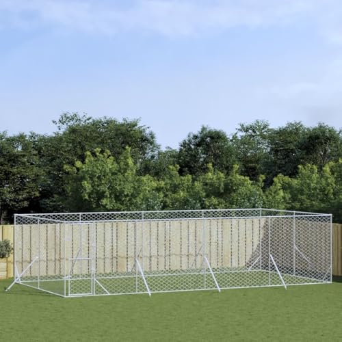 ShGaxin Laufstall für den Außenbereich, verzinkter Stahl, silberfarben, 8 x 4 x 2 m, Laufstall für Hunde, Welpen, Laufstall, Hundegehege ShGaxin Laufstall für den Außenbereich, verzinkter Stahl, silberfarben, 8 x 4 x 2 m, Laufstall für Hunde, Welpen, Laufstall, Hundegehege von ShGaxin
