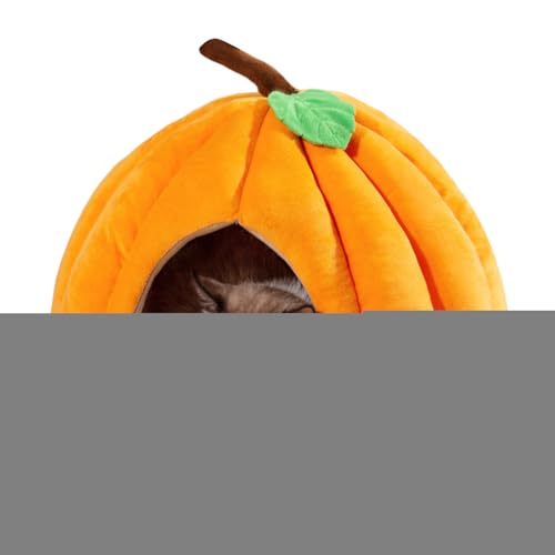 Shaersu Halloween Katzenbett, Haustierhöhlenbett - Kürbisförmige Hausbetten für Haustierkätzchen - Heimtierbedarf, bequemes Haustierhöhlenbett für Zuhause, Tierhandlung Shaersu Halloween Katzenbett, Haustierhöhlenbett - Kürbisförmige Hausbetten für Haustierkätzchen - Heimtierbedarf, bequemes Haustierhöhlenbett für Zuhause, Tierhandlung von Shaersu