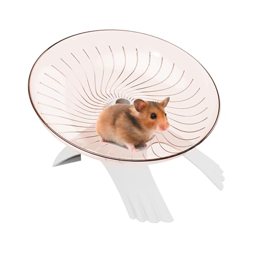 Shaersu Hamsterrad, Leises Laufrad, Klarer Laufspinner Fliegende Untertasse Käfigzubehör Für Kleintiere Mäuse Rennmäuse Einsiedlerkrebs von Shaersu