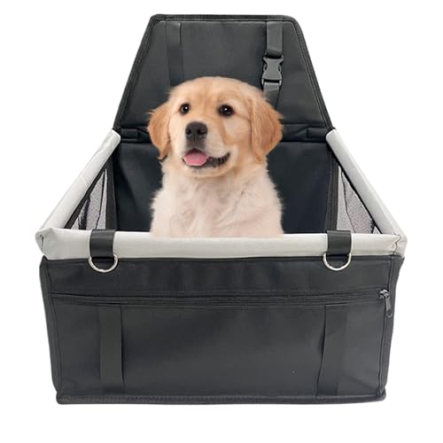 Shaersu Hunde-Autositz | Welpenautositz wasserdicht mit Aufbewahrungstasche, Netzfenster, verstellbare Schnalle, abnehmbar, waschbar, Kätzchen, Welpen, Reise-Sicherheitsbett zum Fahren Shaersu Hunde-Autositz | Welpenautositz wasserdicht mit Aufbewahrungstasche, Netzfenster, verstellbare Schnalle, abnehmbar, waschbar, Kätzchen, Welpen, Reise-Sicherheitsbett zum Fahren von Shaersu