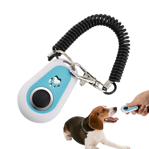Shaersu Hunde Clicker | Tiererziehungs-Clicker Mit Zweifarben-Design - Tragbares Tool mit Handgelenkband für Mittelgroße & Große Hunderassen – Verhaltensunterstützung bei Gehorsam, Bellen & Rückruf von Shaersu