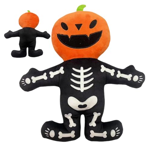 Shaersu Hundespielzeug Quietsche | Kürbis Skelett Quietschspielzeug für Welpen zum,Weiches Interaktives Plüsch Für Drinnen Draußen Reise Garten Autofahrt Halloween Shaersu Hundespielzeug Quietsche | Kürbis Skelett Quietschspielzeug für Welpen zum,Weiches Interaktives Plüsch Für Drinnen Draußen Reise Garten Autofahrt Halloween von Shaersu