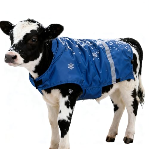 Shaersu Kälber Winterdecke - Reflektierende Bauchschutz Weste Für Nutztiere,Winter Kalb Jacke Mit Verstellbaren Trägern | Für Nachtschutz Stalltransport Zuchtbetrieb von Shaersu