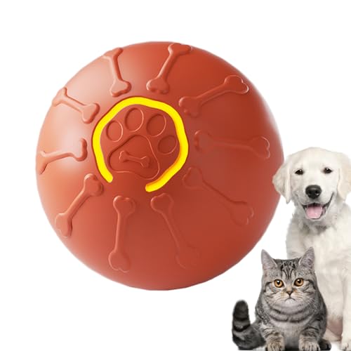 Shaersu Katzenball Spielzeug,Intelligenter Beweglicher Hundeball Mit Beleuchtung - Haustierspiele gegen Langeweile & mentale Stimulation für drinnen und Unterwegs von Shaersu