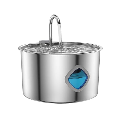 Shaersu Katzenbrunnen,3200ml Automatischer Trinkbrunnen Für Katzen | Edelstahlschale Automatische Tränke Für Katzen Und Hunde von Shaersu