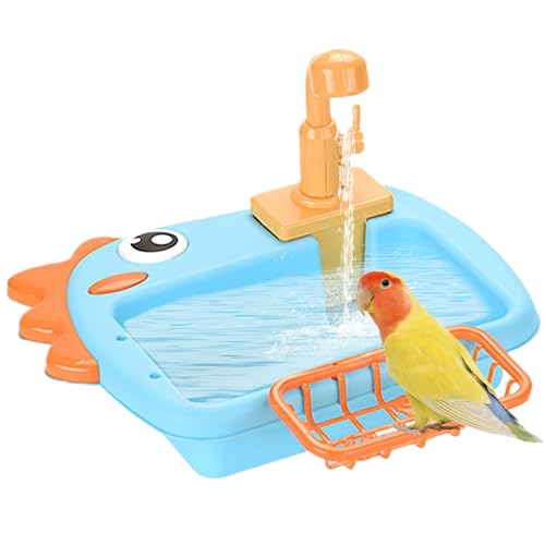 Shaersu Vogelbad Für Innen, Vogelbad Mit Wasserhahn, Futternapf mit Wasserhahn Automatische Haustierbadewanne für drinnen und draußen Balkon Terrasse Garten Shaersu Vogelbad Für Innen, Vogelbad Mit Wasserhahn, Futternapf mit Wasserhahn Automatische Haustierbadewanne für drinnen und draußen Balkon Terrasse Garten von Shaersu