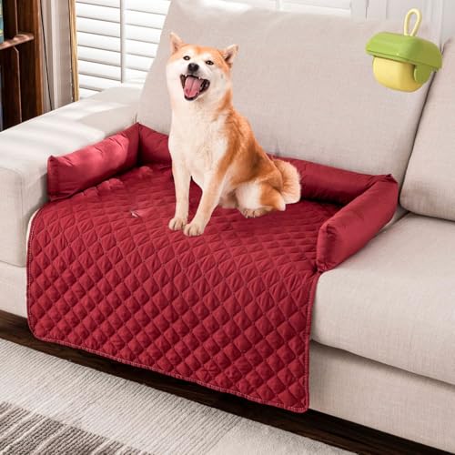 Pelzbarn Kühlendes Sofabett Hundebett Cooling Bed, Pelsbarn HeatRelief Cooling Dog Bed, Schenke Deinem Hund Kühlende Unterstützung Und Komfort (Rot, 90cm*120cm) von Shafaja