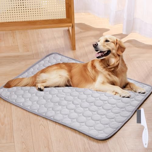 Shafaja Nordseepfote Kühlmatte, Kühlmatte Für Den Sommer, Waschbare Matte Für Hunde/Katzen, Selbstkühlende Decke Hund, Wasserdicht, Langlebig (Gray, S(50 * 40cm)) von Shafaja