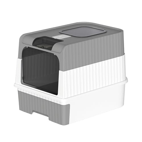 Shakub Katzenklo Hoher Rand, 49 L x 35 W x 37 H cm Katzenklo mit Deckel, Auslaufsicher Katzentoilette, Groß Katzentoilette mit Katzenstreuschaufel, Cat Litter Box für Katzen bis 7.5 kg Shakub Katzenklo Hoher Rand, 49 L x 35 W x 37 H cm Katzenklo mit Deckel, Auslaufsicher Katzentoilette, Groß Katzentoilette mit Katzenstreuschaufel, Cat Litter Box für Katzen bis 7.5 kg von Shakub