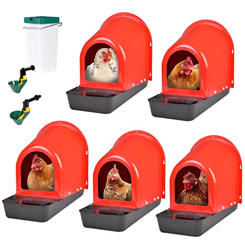 Shaledig Hühner-Nistkasten, 5 Stück, stabile und langlebige ausrollbare Nistkästen für Huhn, unabhängige und bequeme Hühner-Legeboxen für Zuhause und Bauernhof von Shaledig