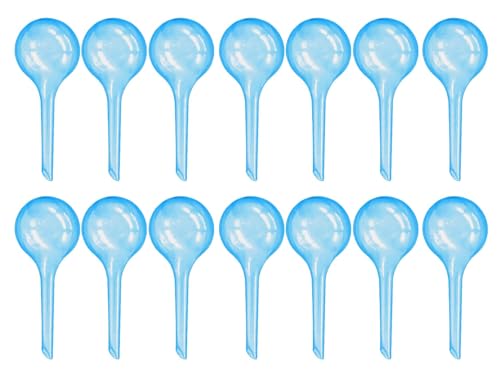 14 Stück Kleine Pflanzen Gießkugeln Pflanzen Bewässerungskugeln Topfpflanzen Selbstbewässerung PVC Bewässerung-Kugeln Wasserspender für Pflanzen（13 * 5cm） von Shalwinn