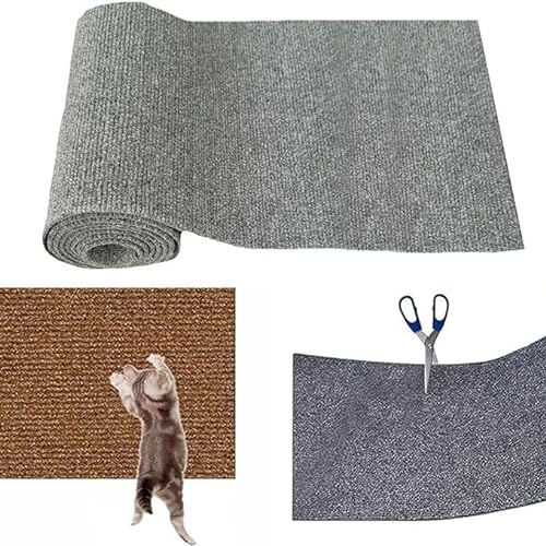 DIY-Sofaschutz, 40 x 200 cm, schneidbar, Katzenkratzer, Katzenkratzmatte, selbstklebend, einfach zu verwenden, verschleißfest, langlebig (Color : H-Grey) von Shamdrea