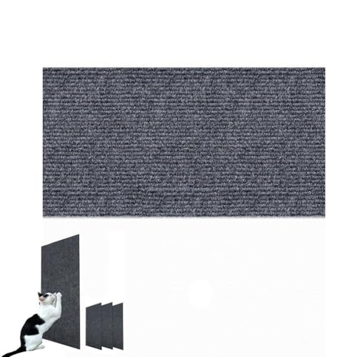 Selbstklebende, zuschneidbare Katzenkratzmatte, DIY-Möbelschutz, Katzenkratzer-Teppichunterlage for Kratzbaum, Sofa, Wand, verschleißfest (Color : Gray, Size : 40x100cm) von Shamdrea